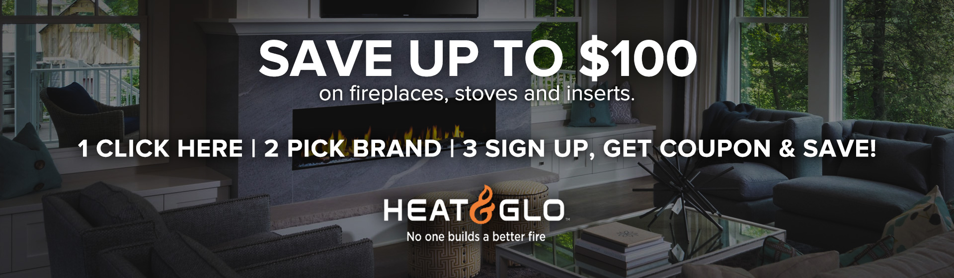 Up to $200 off on fireplaces, stoves, and inserts